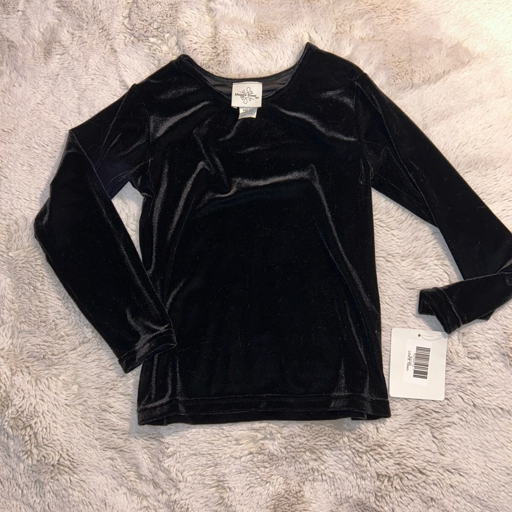 NWT Maggie Breen Velvet Long Sleeve Girls Top